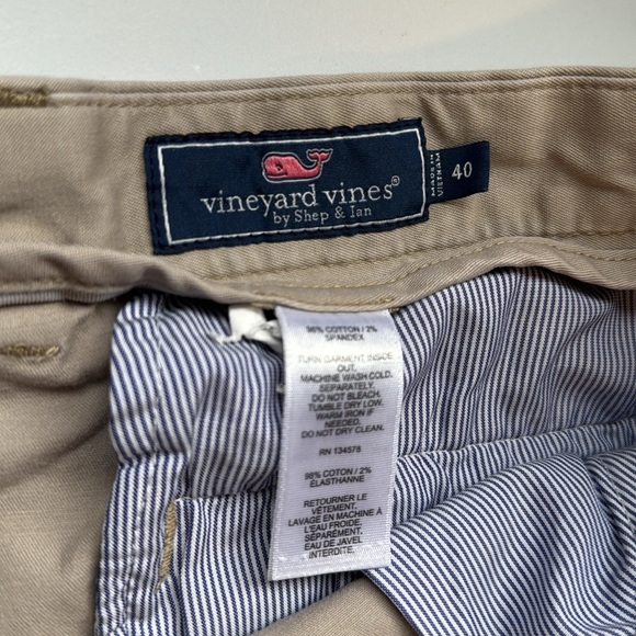 Vineyard Vines Tan Flat Front Shorts - Picture 2 of 7